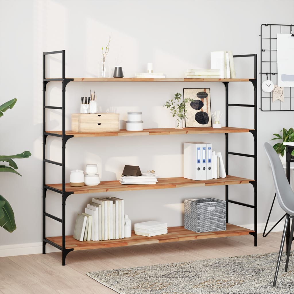 vidaXL Ράφια Πλωτά 4 τεμ. 120x40x2 εκ. από Μασίφ Ξύλο Ακακίας με Φινίρισμα Λαδιού