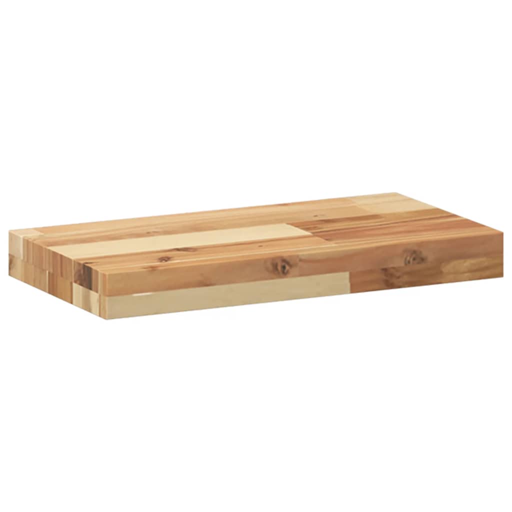 vidaXL Ράφια Πλωτά 2 τεμ. 60x20x4 εκ. από Μασίφ Ξύλο Ακακίας με Φινίρισμα Λαδιού