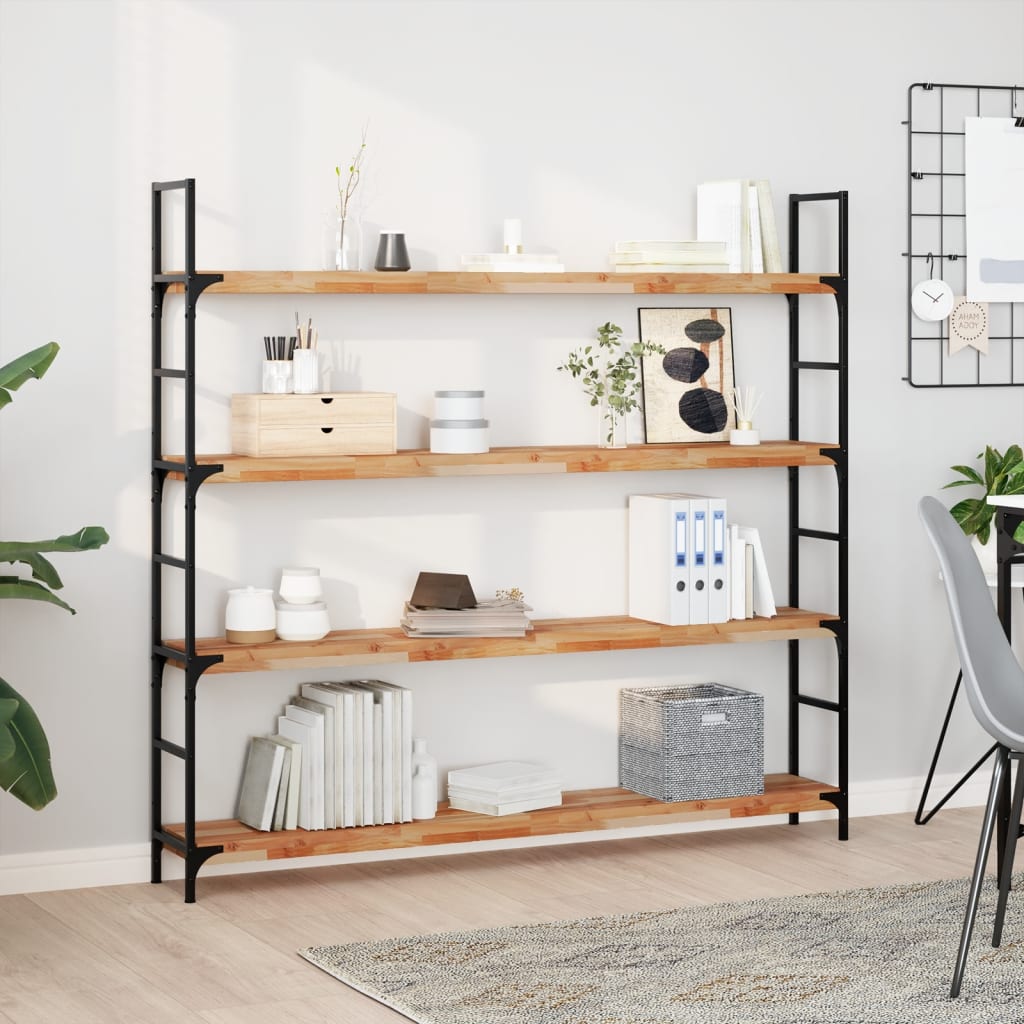 vidaXL Ράφια Πλωτά 3 τεμ. 140x20x4 εκ. από Μασίφ Ξύλο Ακακίας με Φινίρισμα Λαδιού