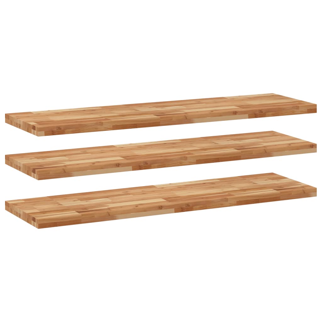 vidaXL Ράφια Κρεμαστά 3 Τεμ. 120x40x4εκ. Φινίρισμα Λαδιού Μασίφ Ακακία