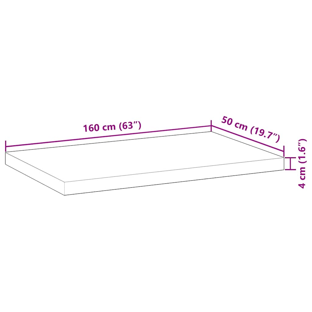 vidaXL Επιφάνεια Τραπεζιού Φιν. Λαδιού 160x50x4 εκ. Μασίφ Ξύλο Ακακίας