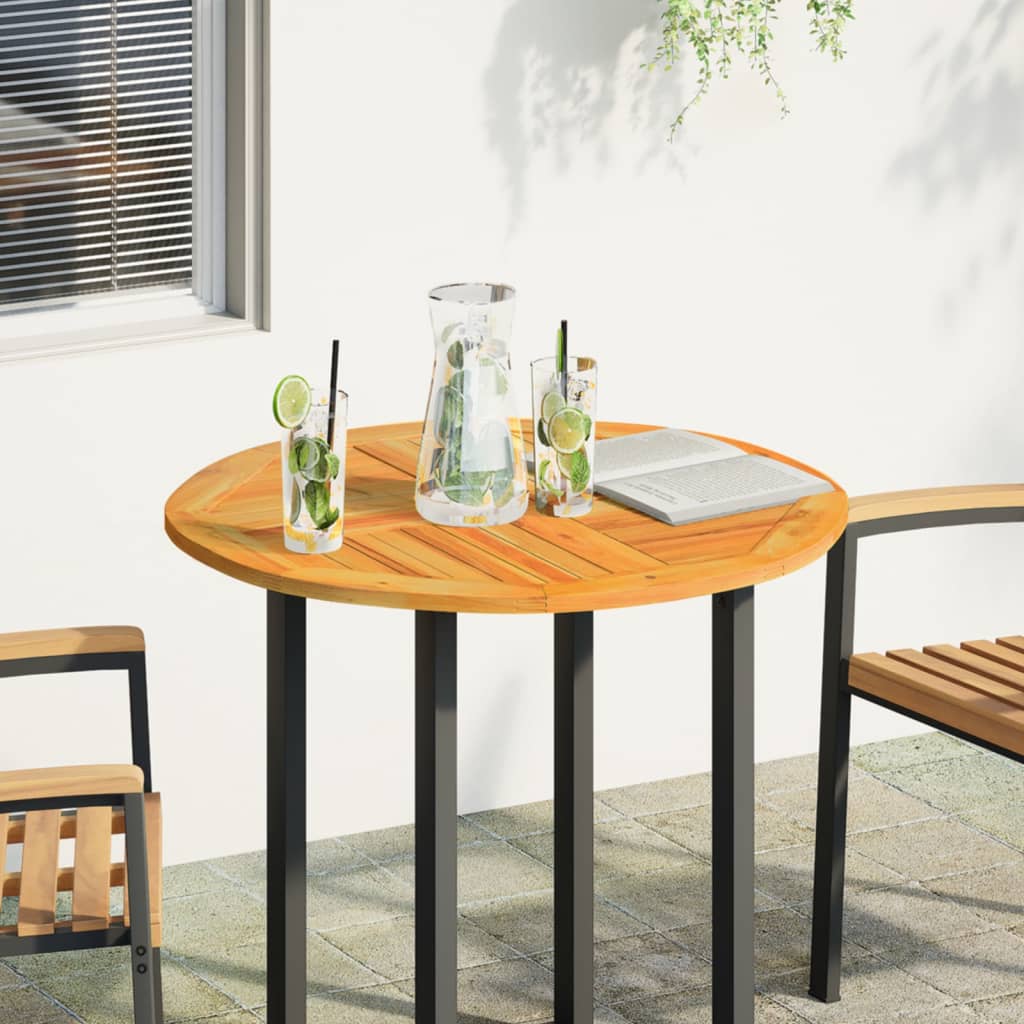 vidaXL Επιφάνεια Τραπεζιού Στρογγυλή Ø80x2,2 εκ. Μασίφ Ξύλο Ακακίας