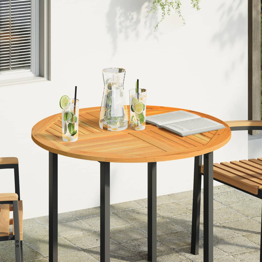 vidaXL Επιφάνεια Τραπεζιού Στρογγυλή Ø90x2,2 εκ. Μασίφ Ξύλο Ακακίας