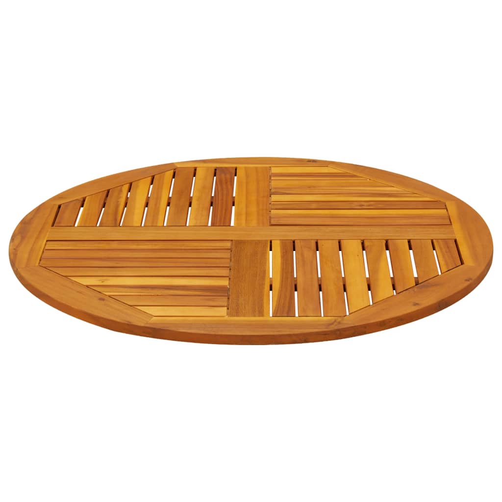 vidaXL Επιφάνεια Τραπεζιού Στρογγυλή Ø90x2,2 εκ. Μασίφ Ξύλο Ακακίας