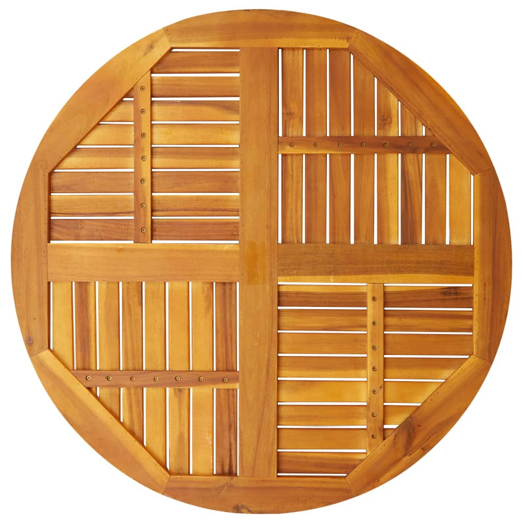 vidaXL Επιφάνεια Τραπεζιού Στρογγυλή Ø90x2,2 εκ. Μασίφ Ξύλο Ακακίας