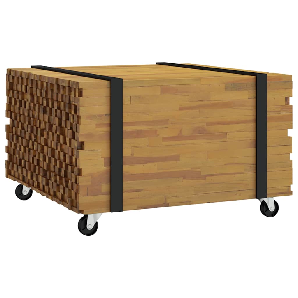 vidaXL Τραπεζάκι σαλονιού Καφέ 60 x 60 x 38 cm Στερεό Ξύλο Τίκ