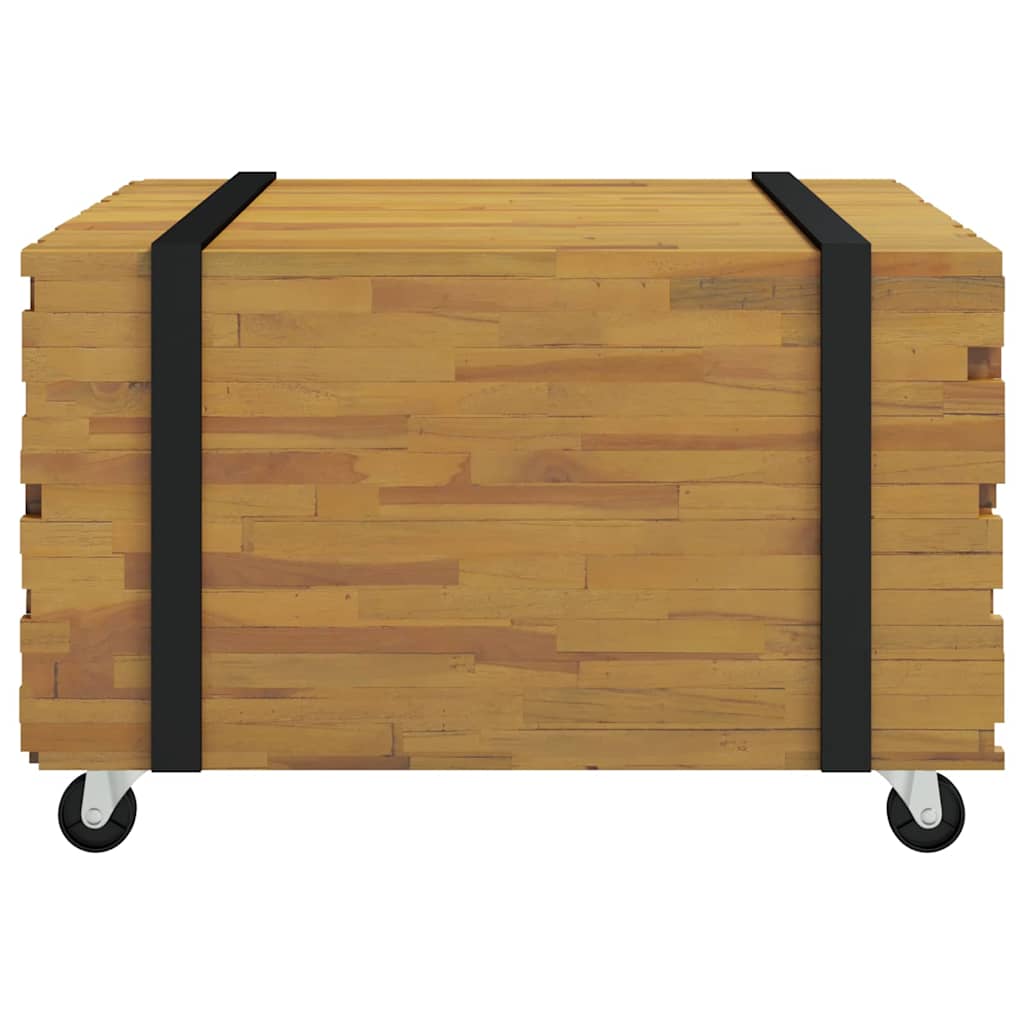 vidaXL Τραπεζάκι σαλονιού Καφέ 60 x 60 x 38 cm Στερεό Ξύλο Τίκ