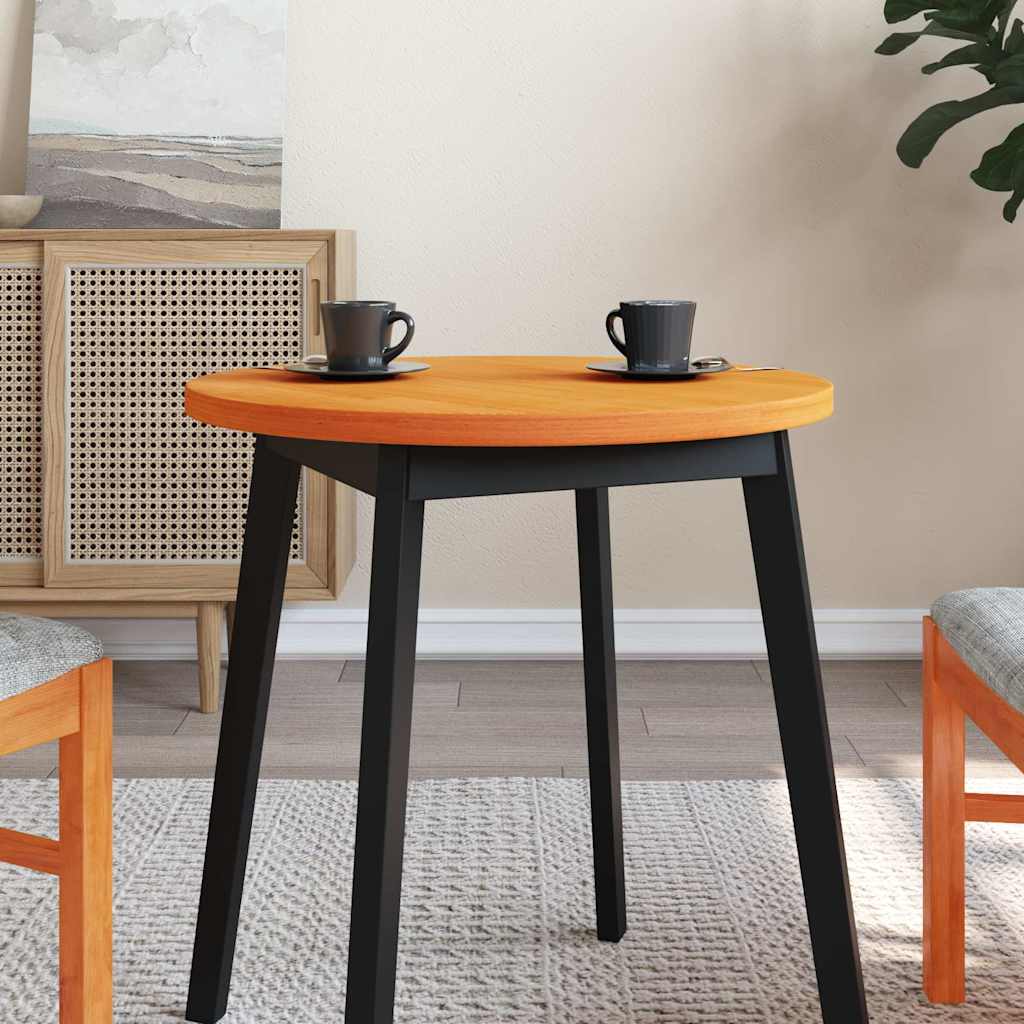 vidaXL Επιφάνεια Τραπεζιού Στρογγυλή Καφέ Κερ. Ø60x2,5 εκ Μασίφ Πεύκο