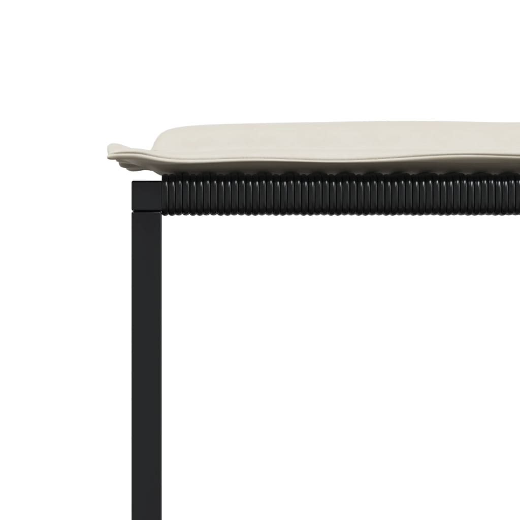 vidaXL Σκαμπό Κήπου 4 τεμ. Μαύρα από Συνθετικό Ρατάν με Μαξιλάρια