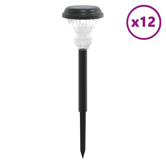 vidaXL Ηλιακά Φωτιστικά Διαδρόμου Εξ Χώρου Στήριγμα 12 τεμ. Λευκό