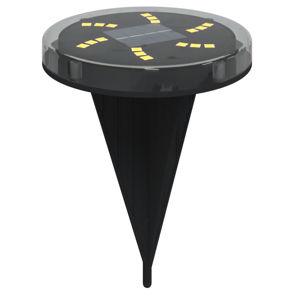 vidaXL Ηλιακά Φωτιστικά Δαπέδου με Στήριγμα Εδάφους 4 τεμ. Θερμό Λευκό