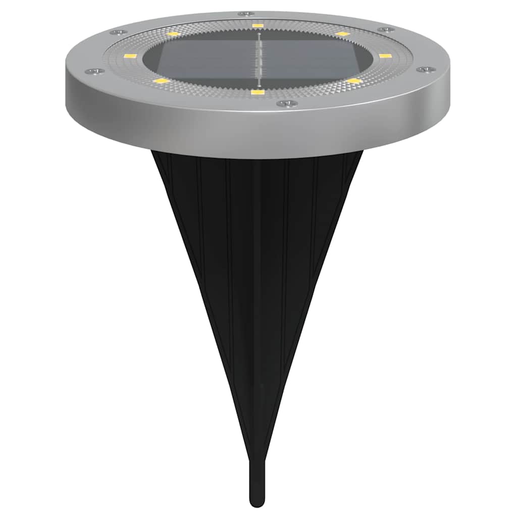 vidaXL Ηλιακά Φωτιστικά Δαπέδου με Στήριγμα Εδάφους 4 τεμ. Θερμό Λευκό