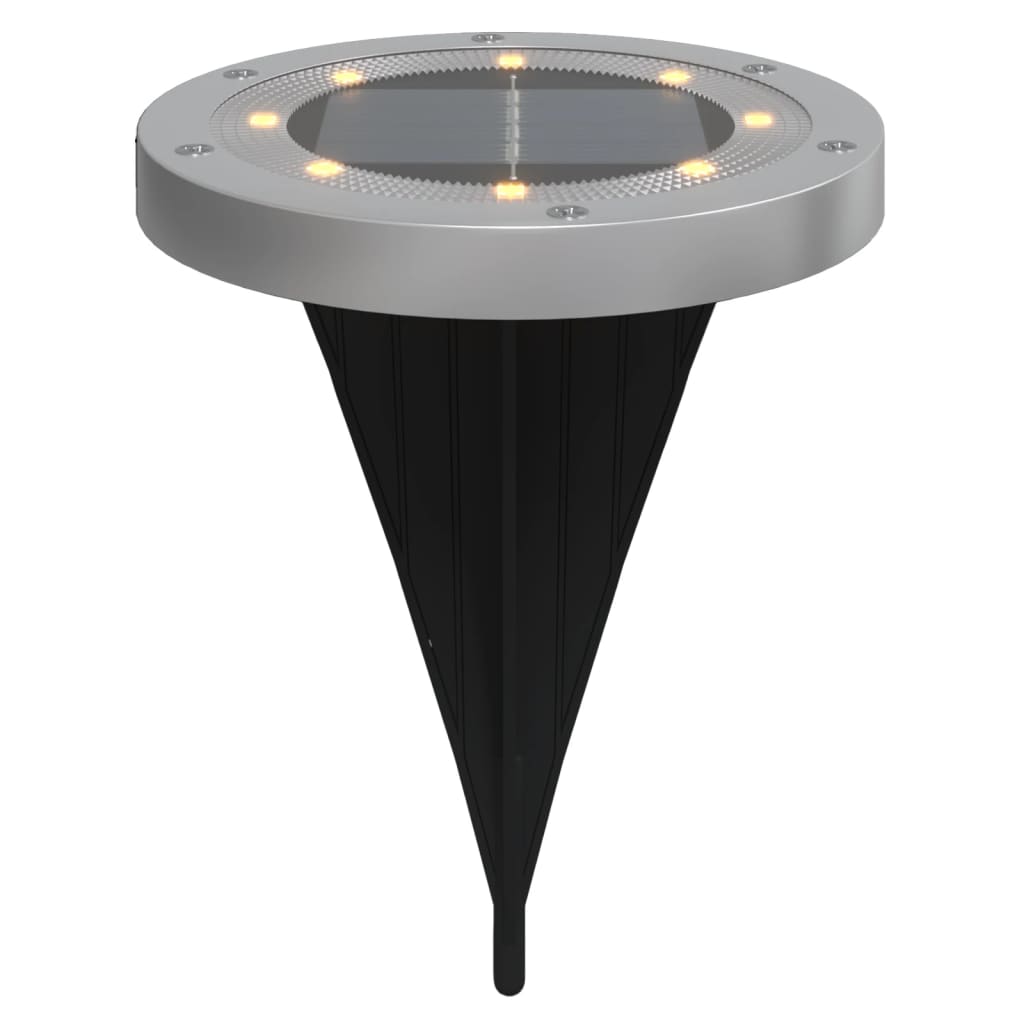 vidaXL Ηλιακά Φωτιστικά Δαπέδου με Στήριγμα Εδάφους 12τεμ. Θερμό Λευκό