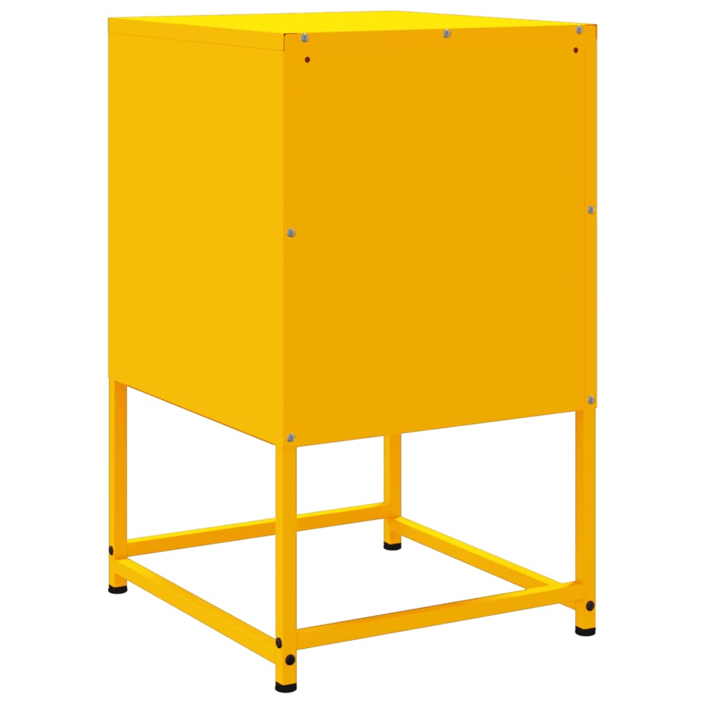 vidaXL Κομοδίνα 2 τεμ. Μουσταρδί 36x39x60,5 εκ. από Χάλυβα