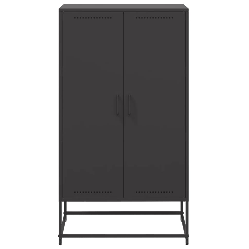 vidaXL Ντουλάπι Μαύρο 68,5x38,5x123,5 εκ. από Ατσάλι
