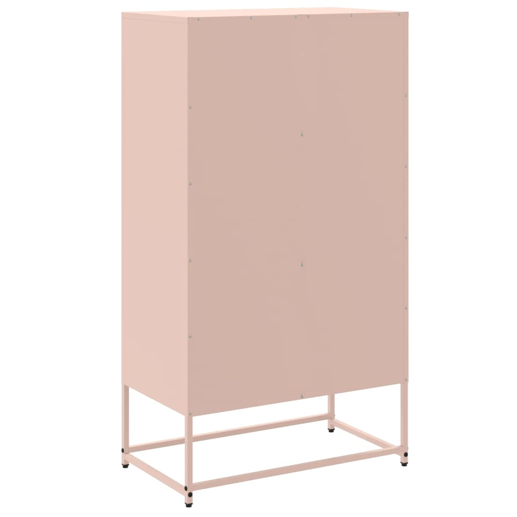vidaXL Ντουλάπι Ροζ 68,5x38,5x123,5 εκ. από Ατσάλι
