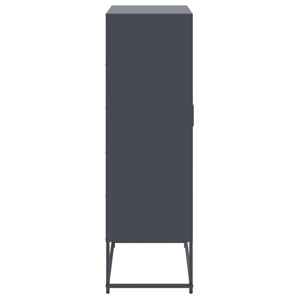 vidaXL Ντουλάπι Ανθρακί 68,5x38,5x123,5 εκ. από Ατσάλι