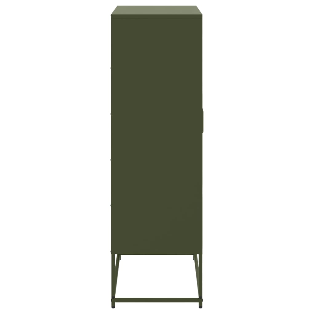 vidaXL Ντουλάπι Πράσινο Λαδί 68,5x38,5x123,5 εκ. από Ατσάλι