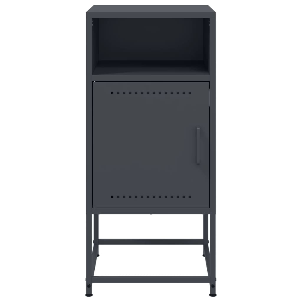 vidaXL Κομοδίνο Ανθρακί 36x39x78 εκ. από Χάλυβα