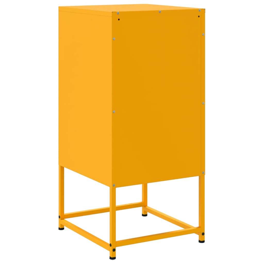 vidaXL Κομοδίνα 2 τεμ. Μουσταρδί 36 x 39 x 78 εκ. από Χάλυβα