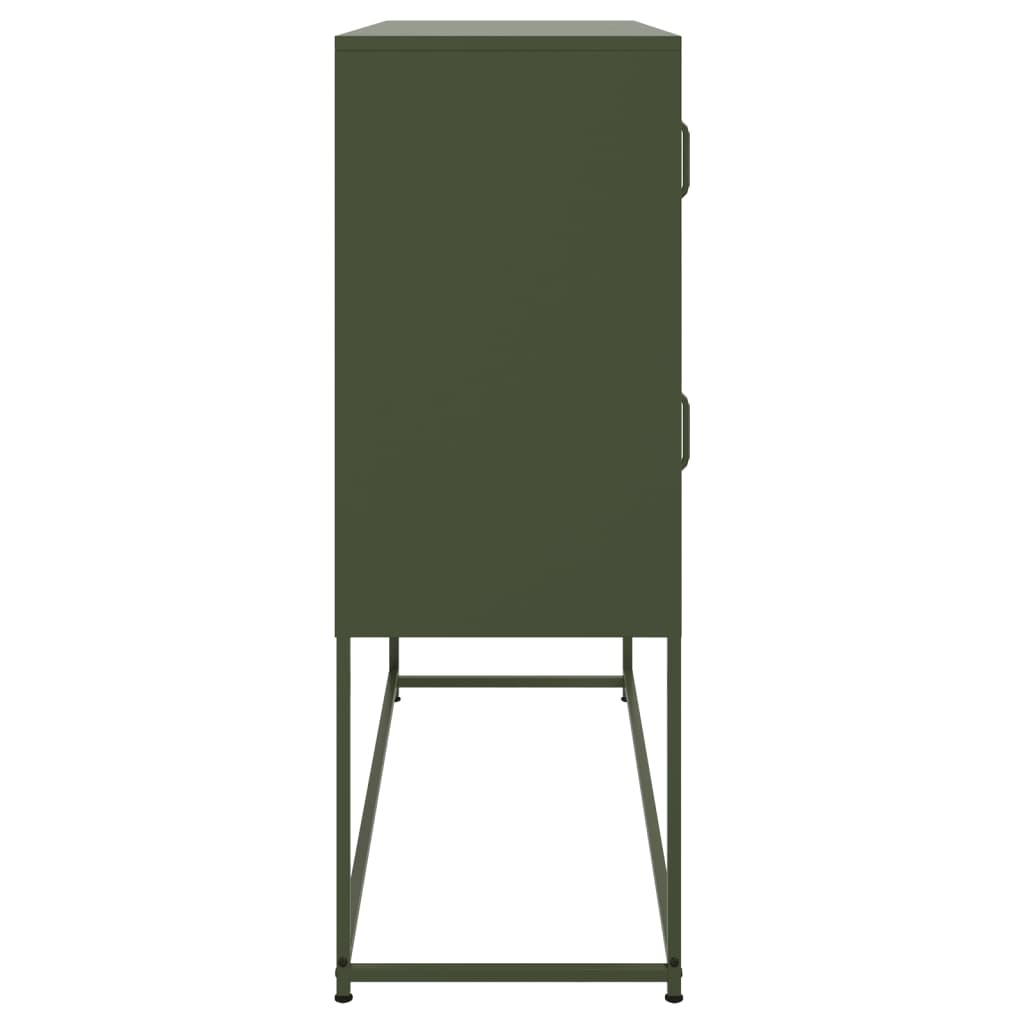 vidaXL Ντουλάπι Πράσινο Λαδί 100,5x39x107 εκ. από Ατσάλι