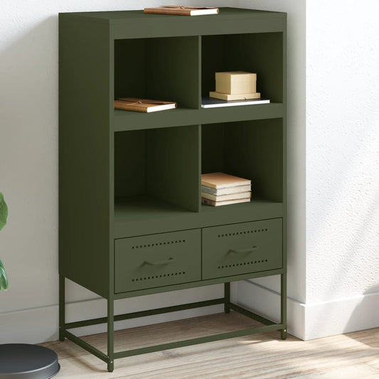 vidaXL Ντουλάπι Πράσινο Λαδί 68x39x111,5 εκ. από Ατσάλι