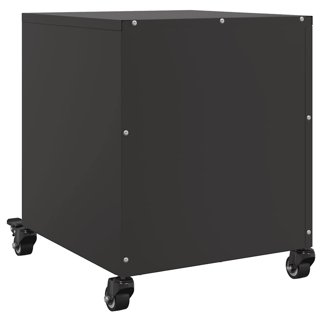 vidaXL Κομοδίνα 2 τεμ. Μαύρο 36x39x43,5 εκ. από Χάλυβα