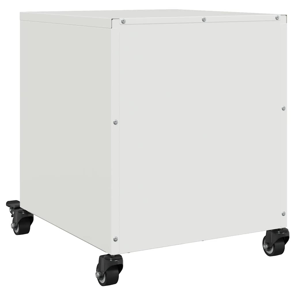 vidaXL Κομοδίνα 2 τεμ. Λευκό 36x39x43,5 εκ. από Χάλυβα