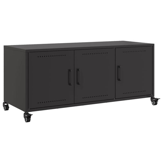 vidaXL Έπιπλο Τηλεόρασης Μαύρο 100,5x39x43,5 εκ. Ατσάλι