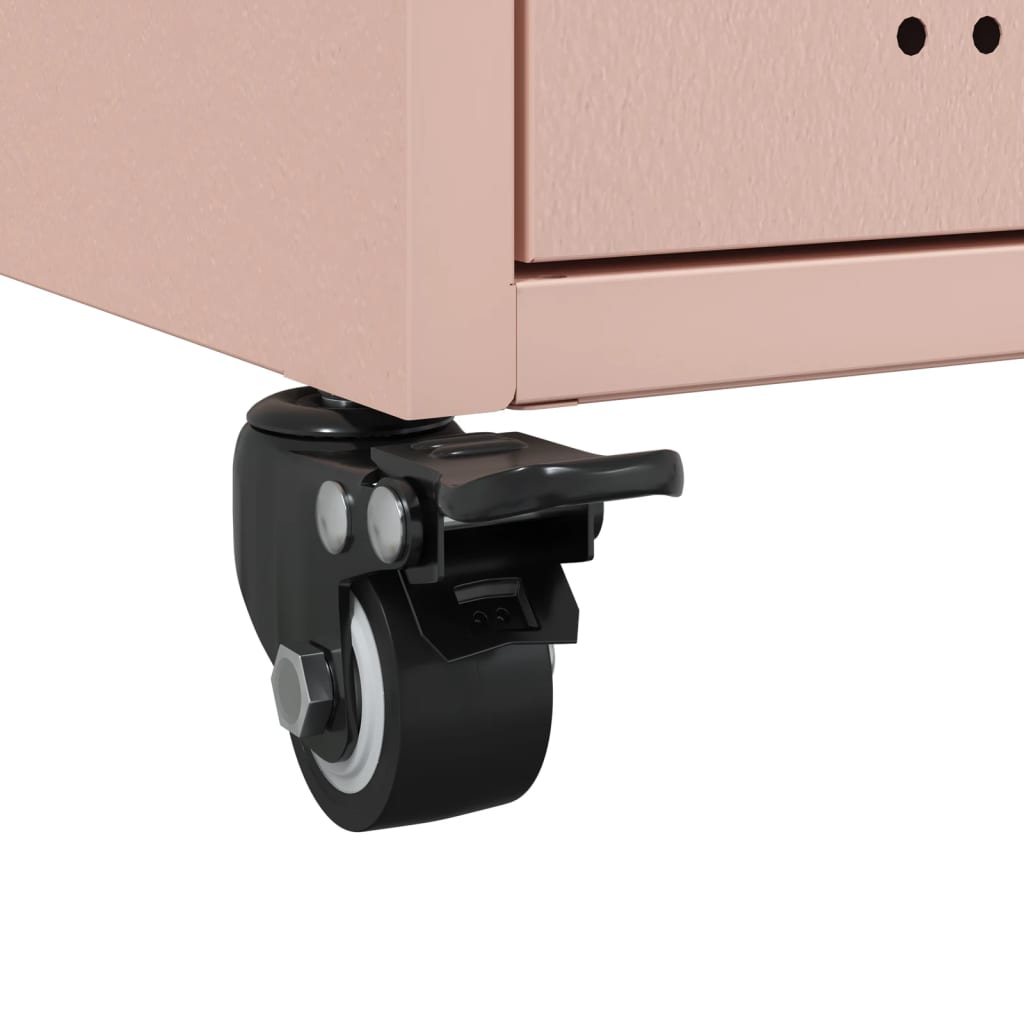 vidaXL Ντουλάπι Ροζ 36x39x72 εκ. από Ατσάλι