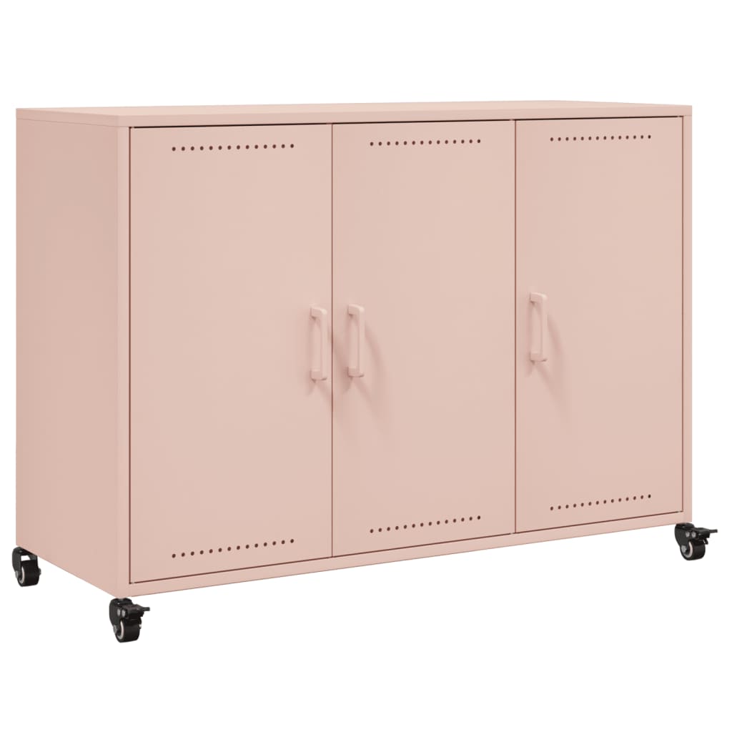 vidaXL Ντουλάπι Ροζ 100,5x39x72 εκ. από Χάλυβα