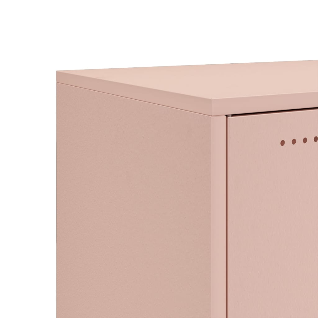 vidaXL Ντουλάπι Ροζ 100,5x39x72 εκ. από Χάλυβα