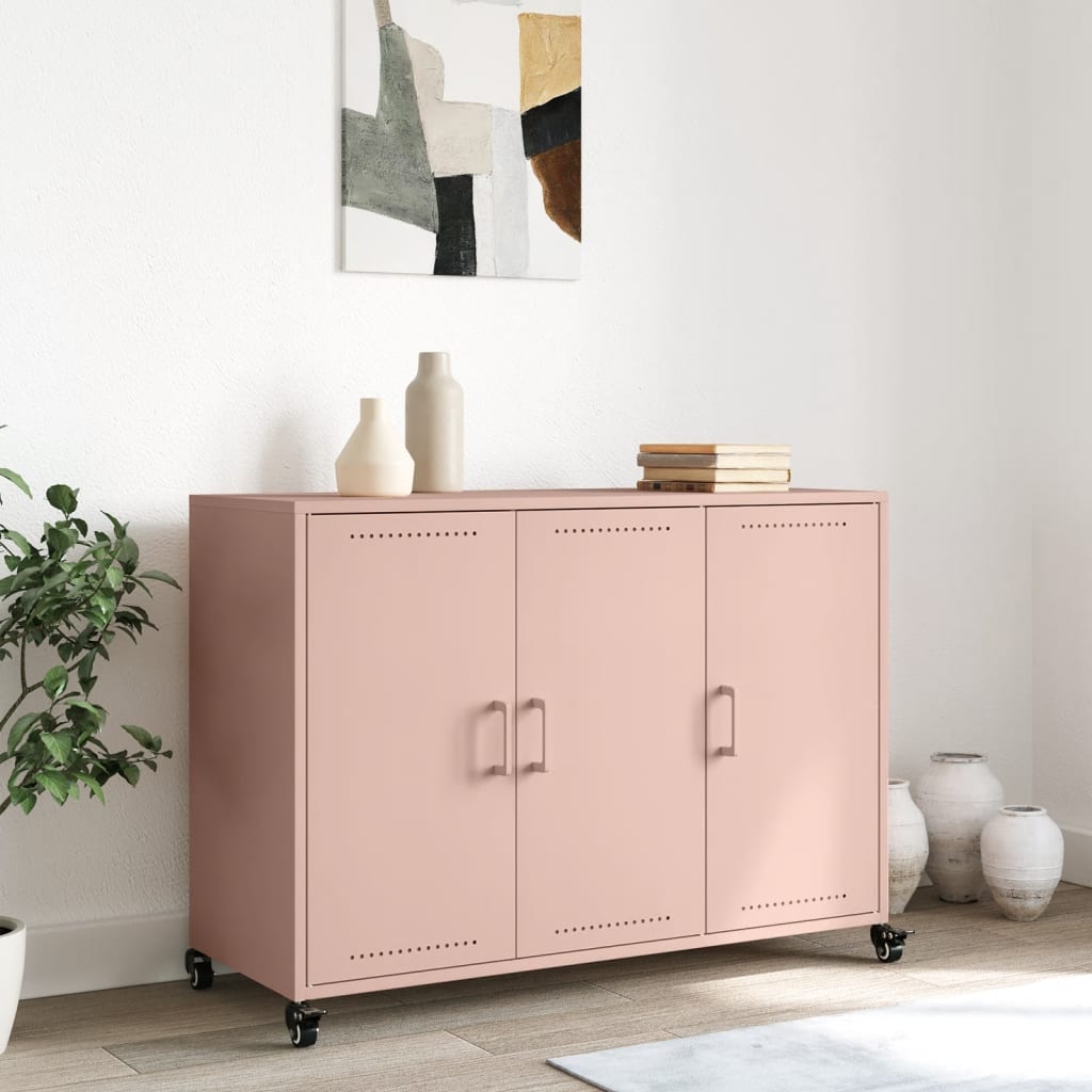 vidaXL Ντουλάπι Ροζ 100,5x39x72 εκ. από Χάλυβα