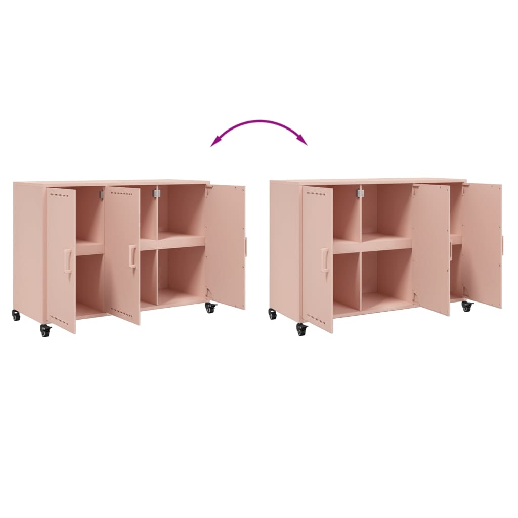 vidaXL Ντουλάπι Ροζ 100,5x39x72 εκ. από Χάλυβα