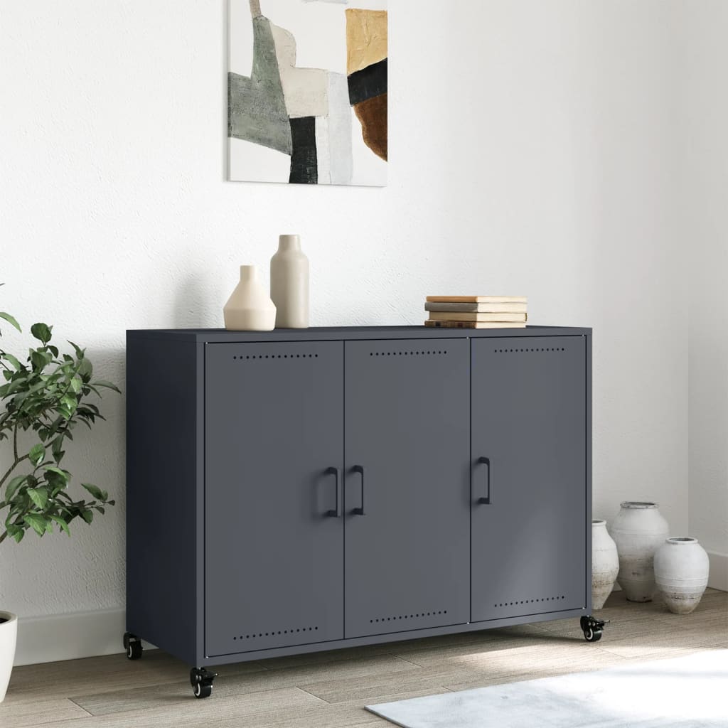 vidaXL Ντουλάπι Ανθρακί 100,5x39x72 εκ. από Χάλυβα