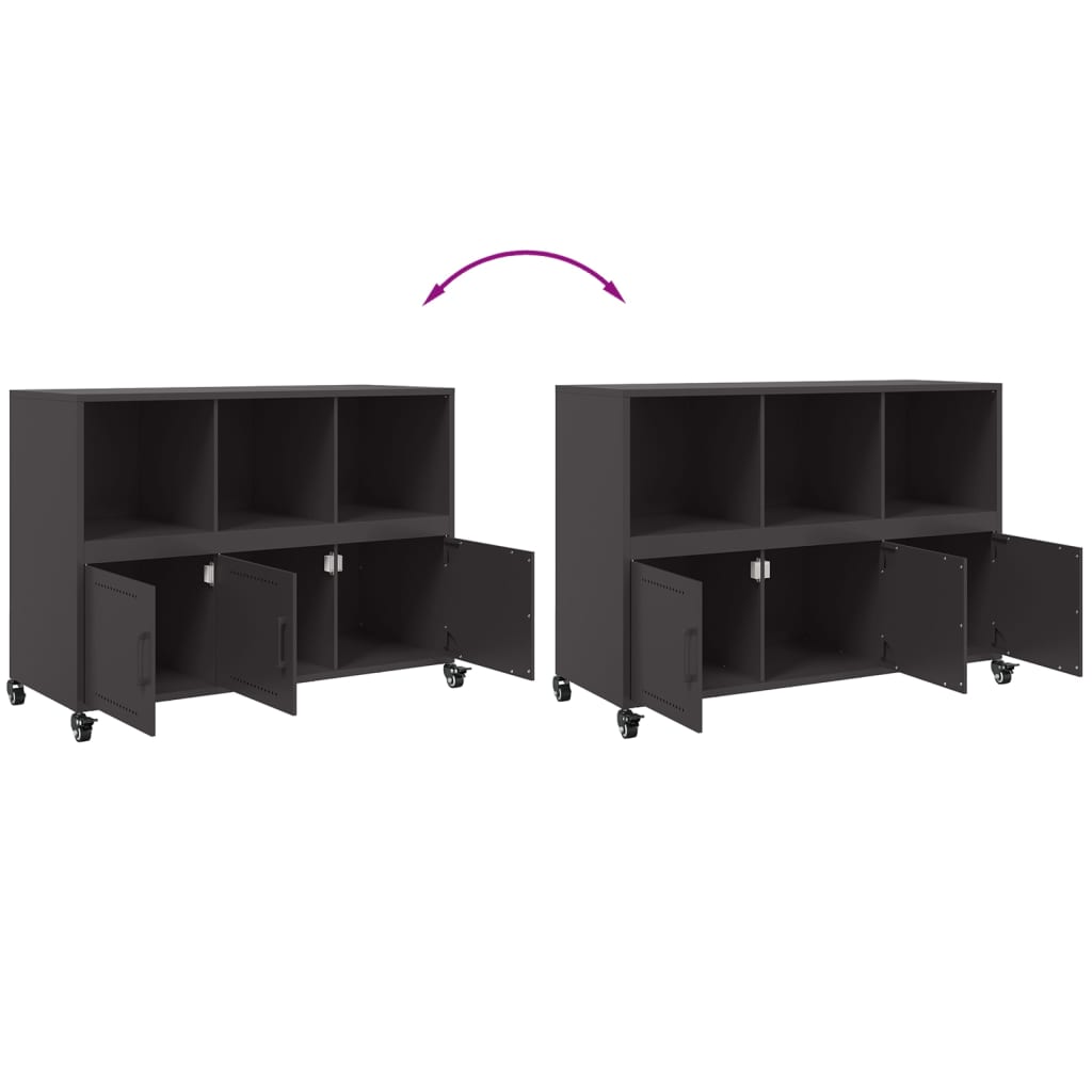 vidaXL Ντουλάπι Μαύρο 100,5x39x72 εκ. από Χάλυβα