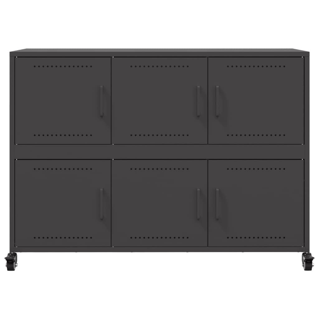 vidaXL Ντουλάπι Μαύρο 100,5x39x72 εκ. από Χάλυβα