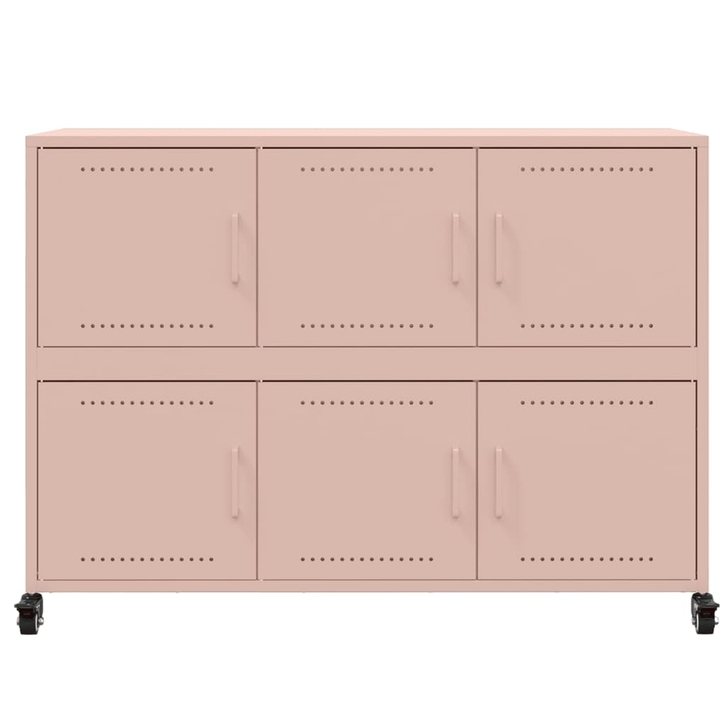 vidaXL Ντουλάπι Ροζ 100,5x39x72 εκ. από Χάλυβα