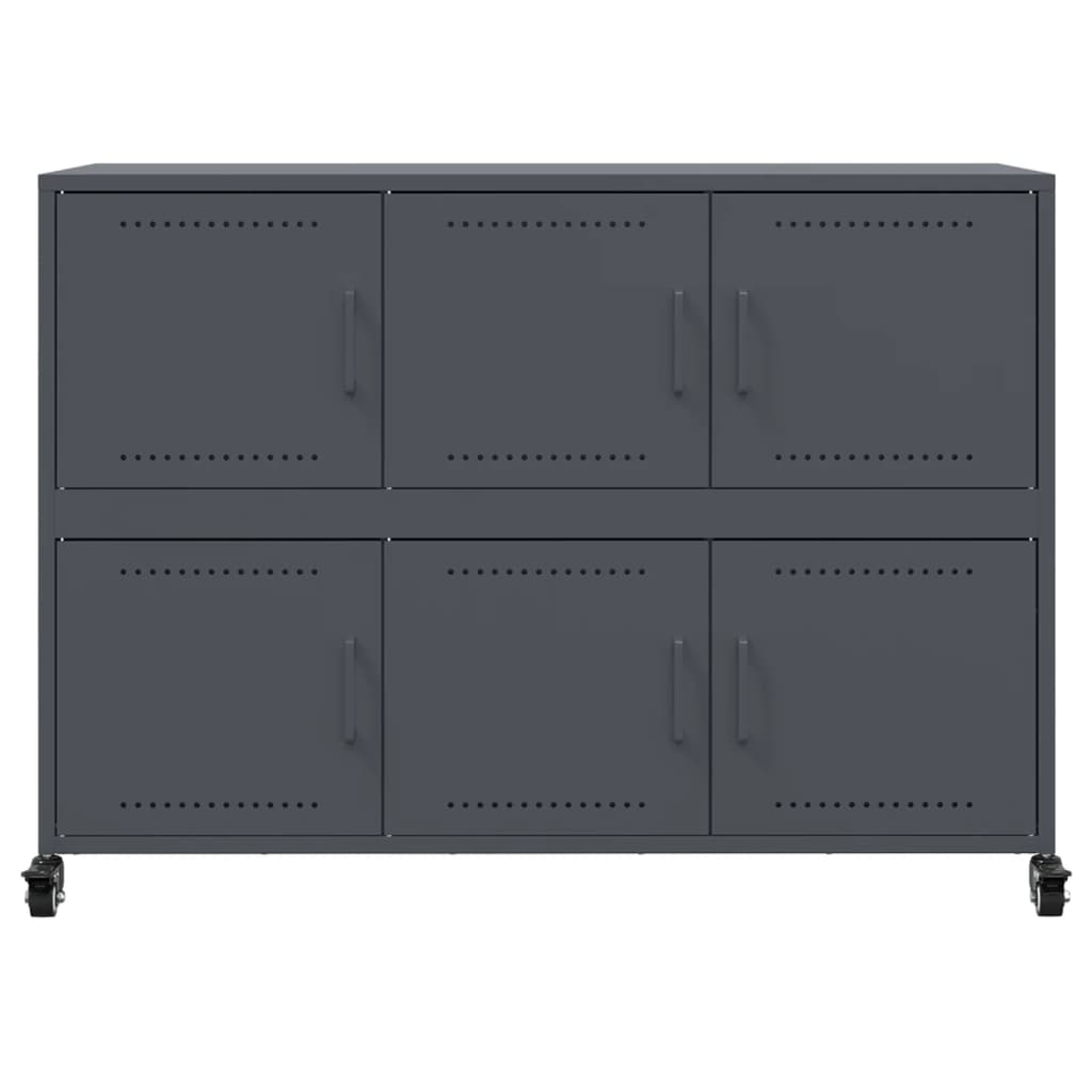 vidaXL Ντουλάπι Ανθρακί 100,5x39x72 εκ. από Χάλυβα