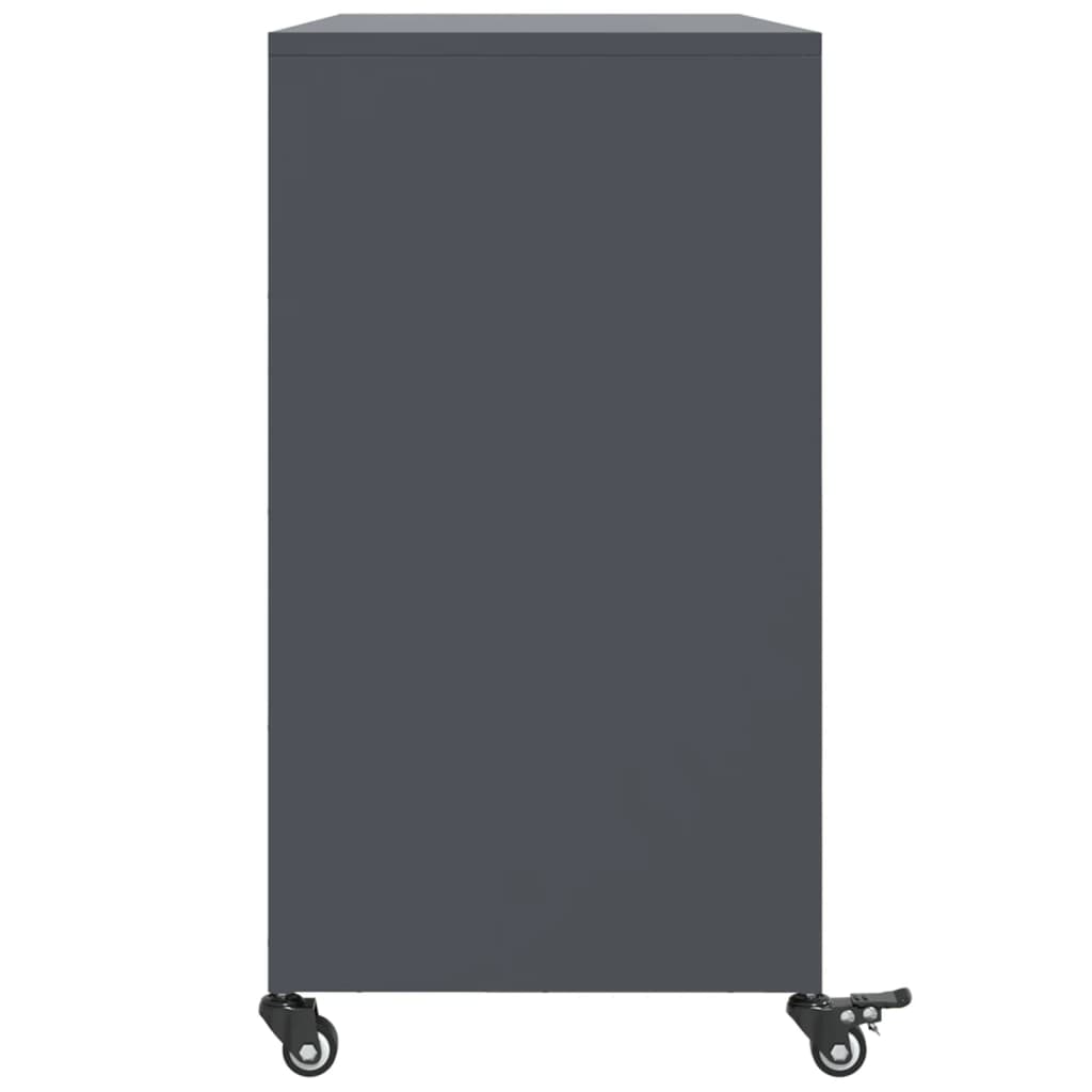 vidaXL Ντουλάπι Ανθρακί 100,5x39x72 εκ. από Χάλυβα