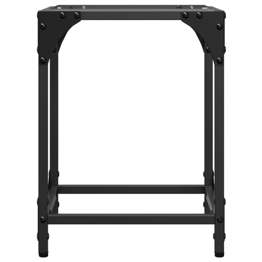 vidaXL Τραπεζάκια Σαλονιού Επιφάνεια Διαφανές Γυαλί 30x30x40 εκ Ατσάλι