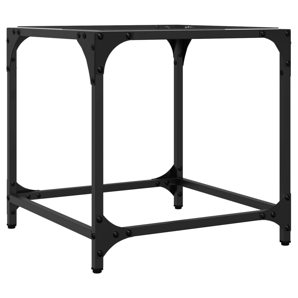 vidaXL Τραπεζάκια Σαλονιού Επιφάνεια Διαφανές Γυαλί 40x40x40εκ Ατσάλι