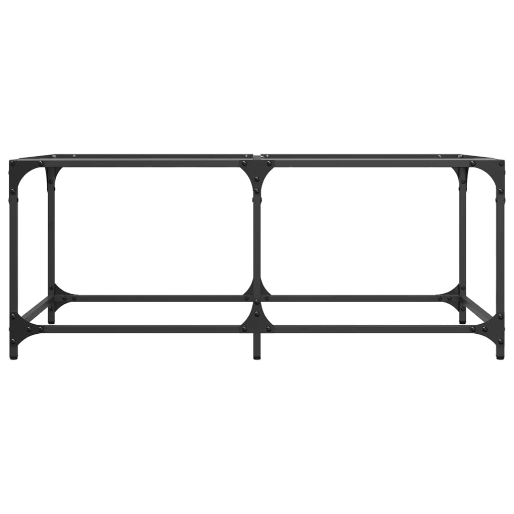 vidaXL Τραπεζάκι Σαλονιού Επιφάνεια Διαφανές Γυαλί 98,5x50x40εκ Ατσάλι