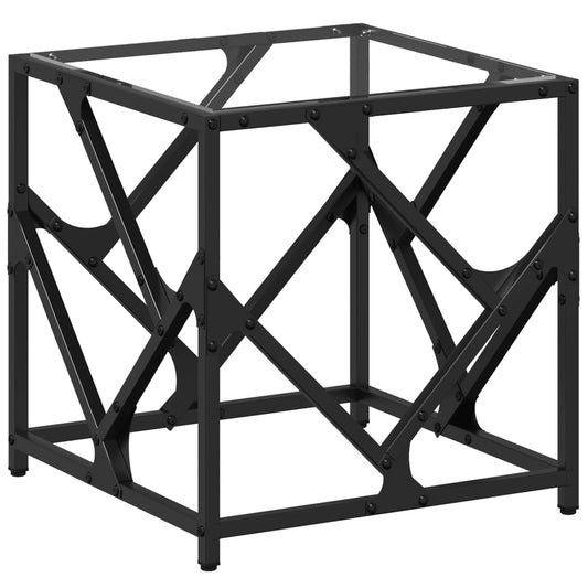 vidaXL Τραπεζάκι Σαλονιού Επιφάνεια Διαφανές Γυαλί 40x40x41 εκ Ατσάλι