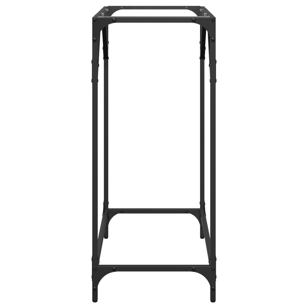 vidaXL Τραπέζι Σαλονιού Επιφάνεια Διαφανές Γυαλί 60x35x81 εκ Ατσάλι