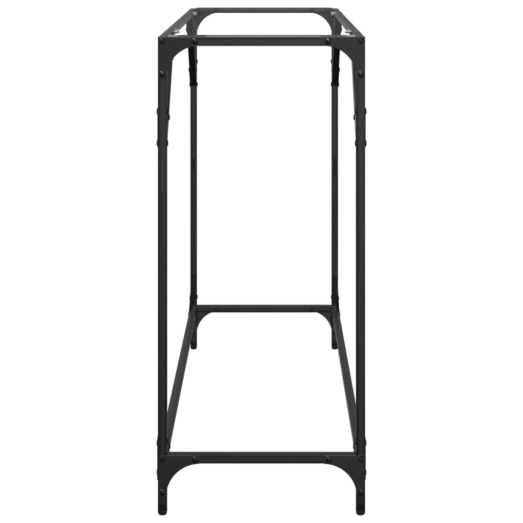 vidaXL Τραπέζι Σαλονιού Επιφάνεια Διαφανές Γυαλί 98x35x81 εκ Ατσάλι