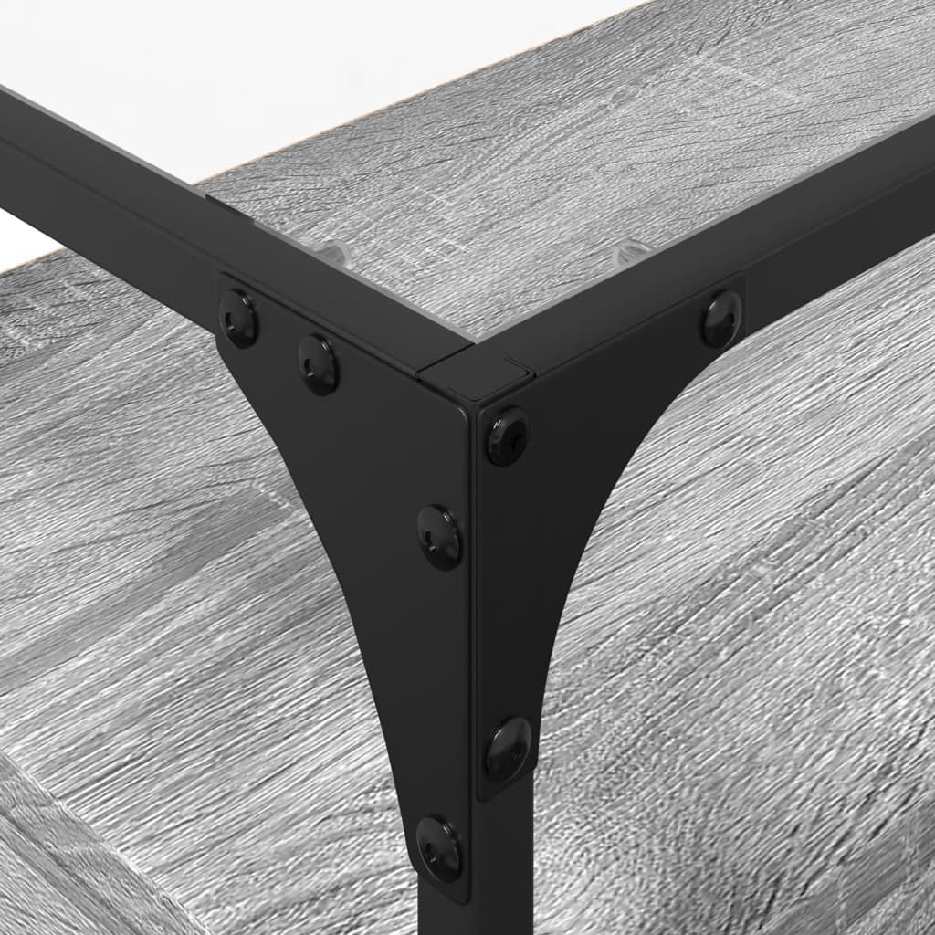 vidaXL Έπιπλο Τηλεόρασης Γυάλ Επιφάνεια Γκρι Sonoma 80x35x51εκ Επ Ξύλο