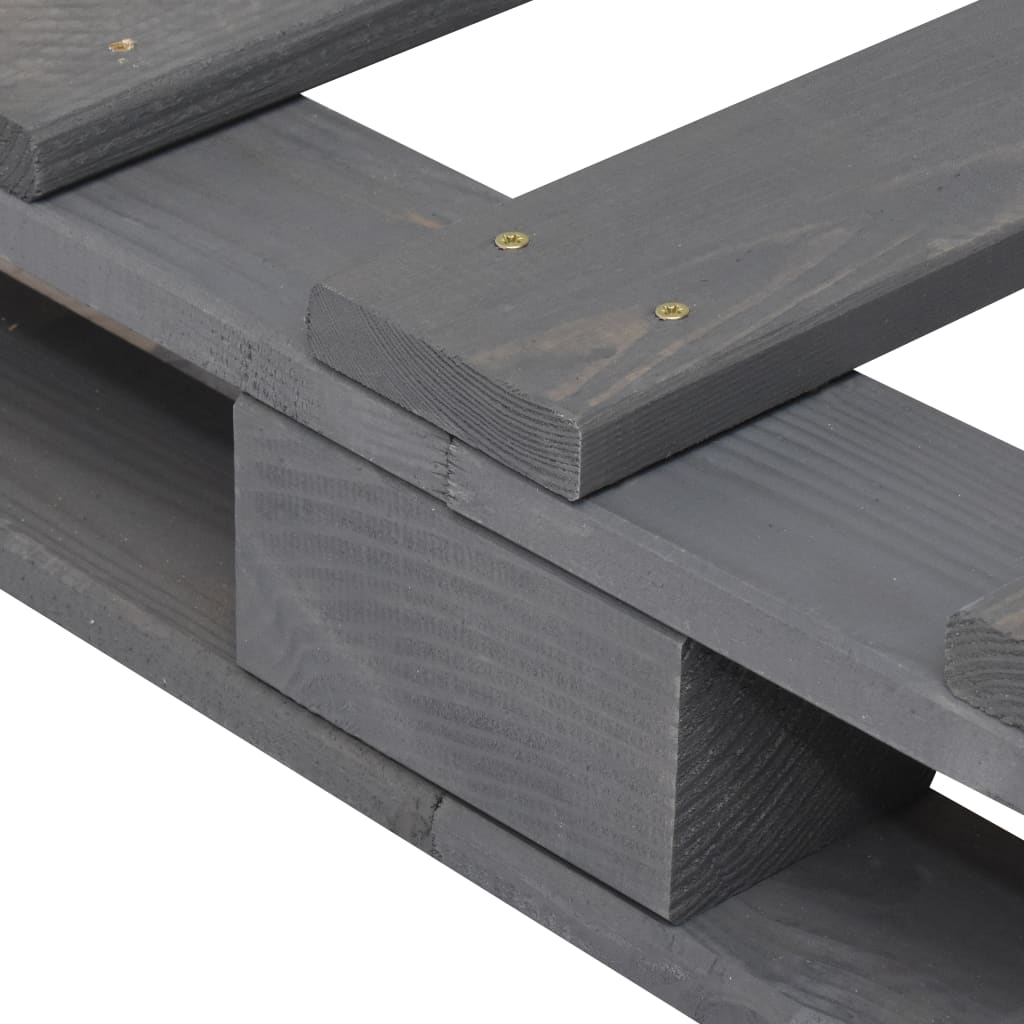 vidaXL Πλαίσιο Κρεβατιού με Κεφαλάρι Γκρι 140x200 εκ Μασίφ Ξύλο Πεύκου