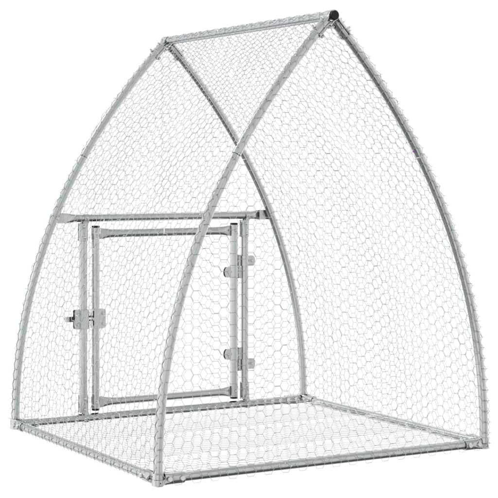 vidaXL Κλουβί Κουνελιών Ασημί 100x105x120 εκ. από Γαλβανισμένο Χάλυβα
