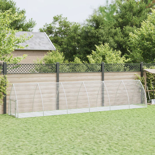 vidaXL Κλουβί Κουνελιών Ασημί 600x105x120 εκ. από Γαλβανισμένο Χάλυβα